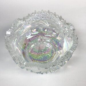 Beautiful Vintage Carnival Glass Crystal Bowl